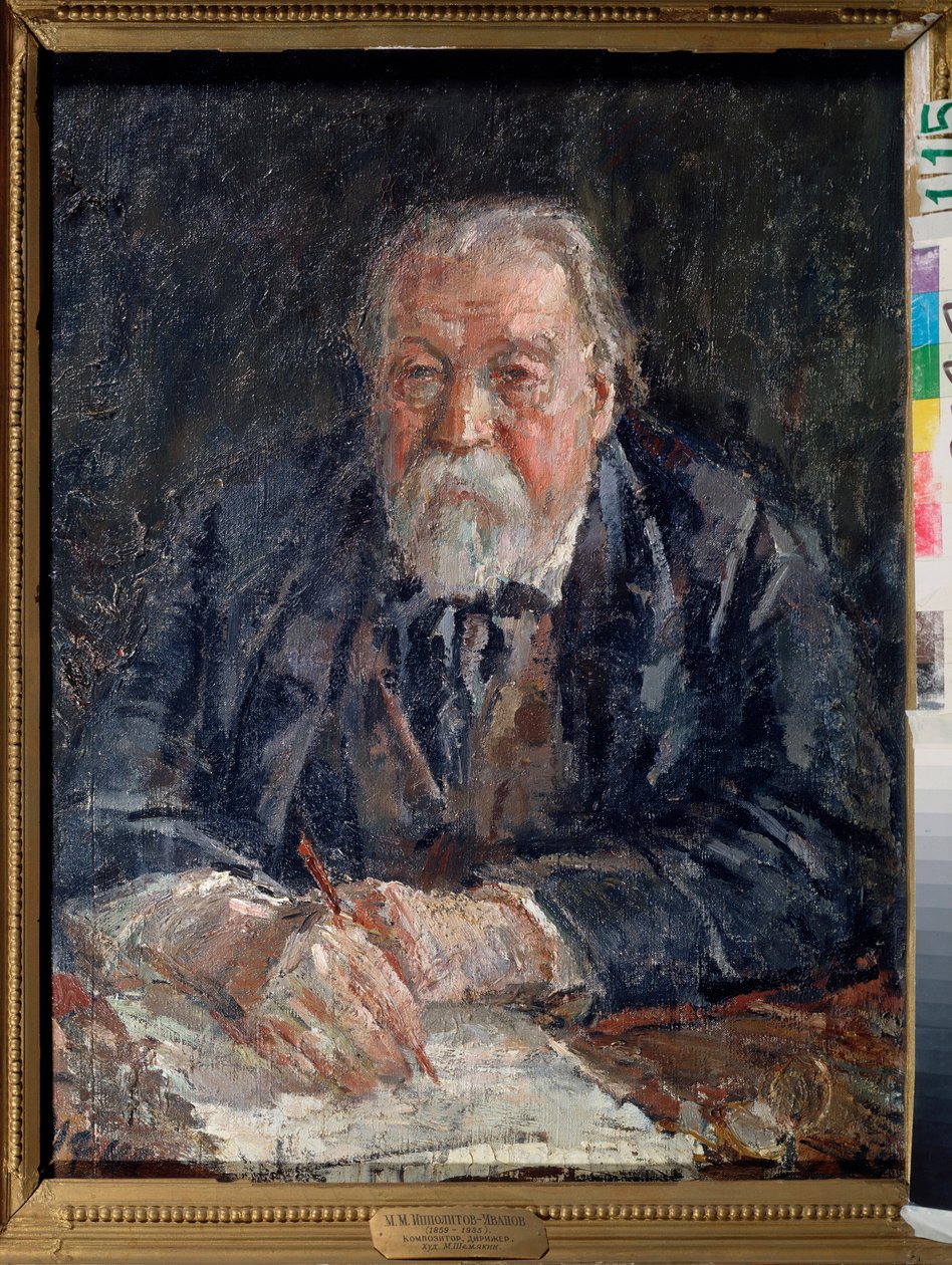 Porträt des Komponisten Michail Ippolitow-Iwanow von Michail Fyodorovich Shemyakin