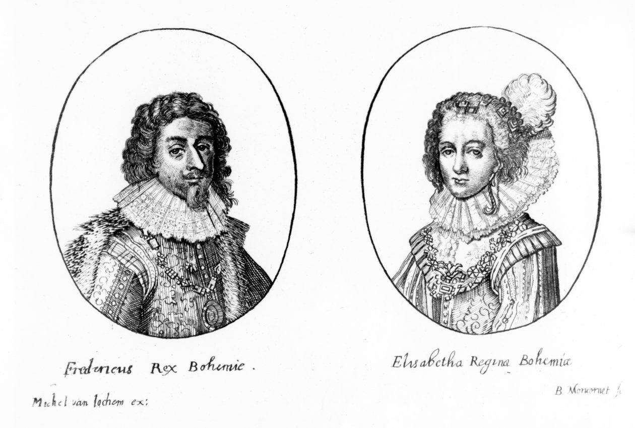 Friedrich V. von Böhmen und Elisabeth, Königin von Böhmen, Druck von Balthasar Moncornet, ca. 1630 von Michel van Iochem