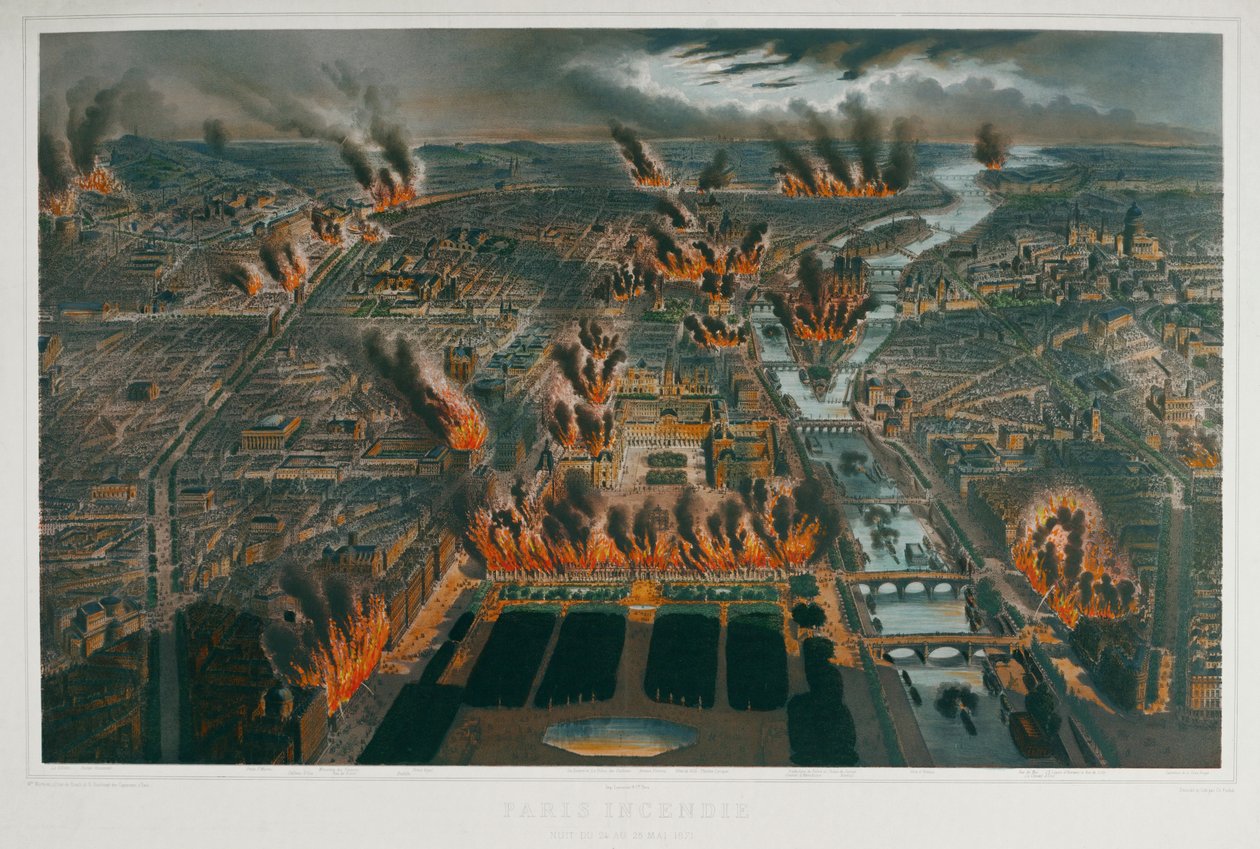 Die Kommune: Paris brennt in der Nacht vom 24./25. Mai 1871 von Michel Charles Fichot