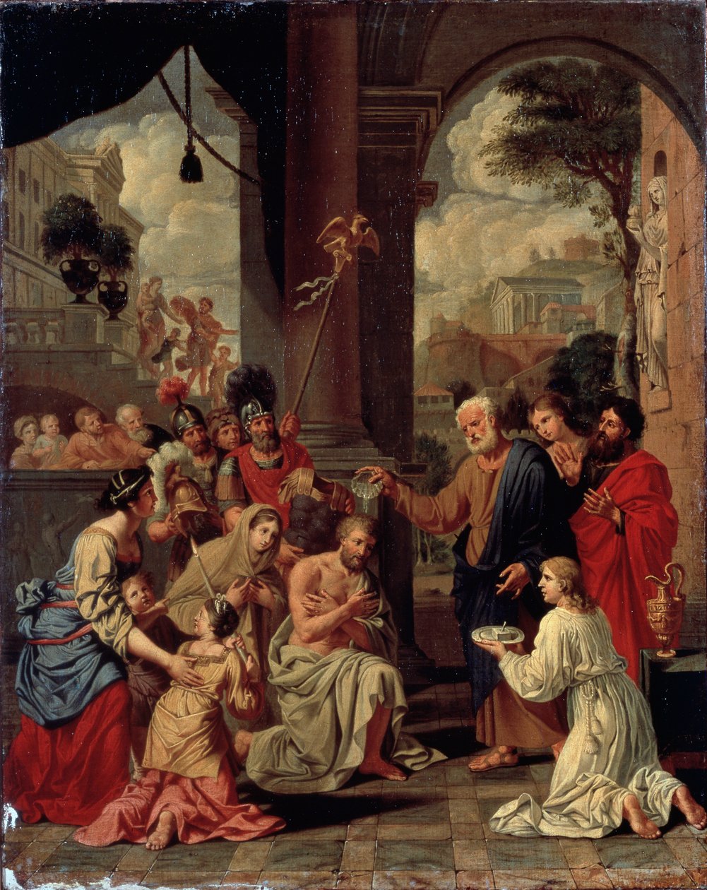 Die Taufe des heiligen Cornelius des Zenturios, 17. Jahrhundert von Michel Corneille the Elder