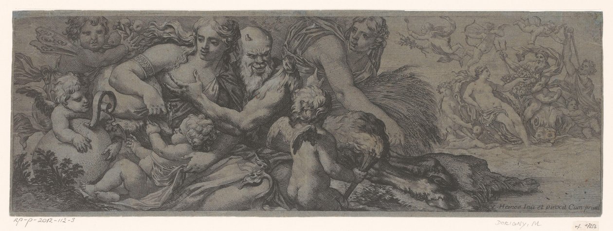 Faun mit Bacchantin und Putti von Michel Dorigny (attributed to)
