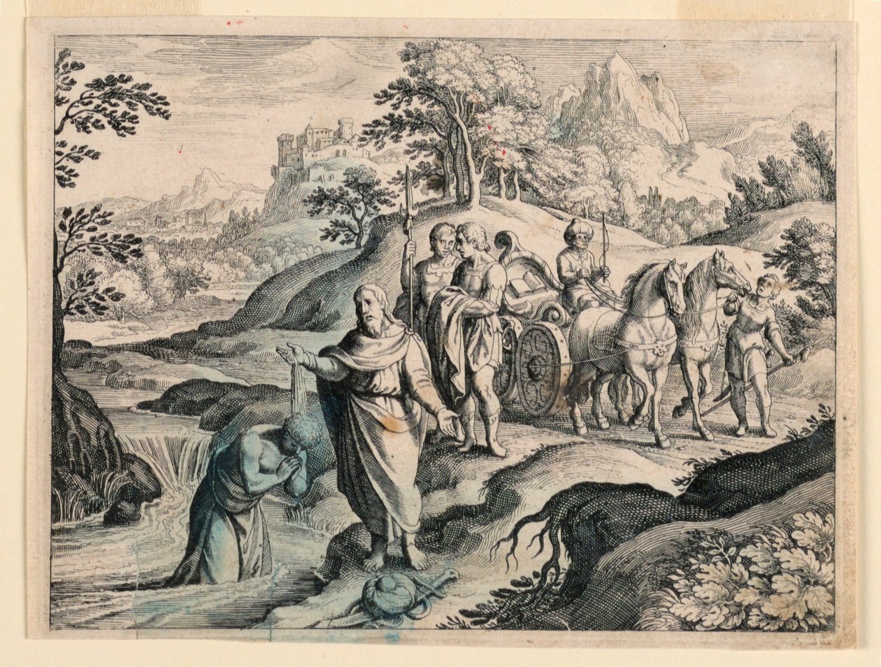 Philipp tauft den Äthiopier von Michel Lasne