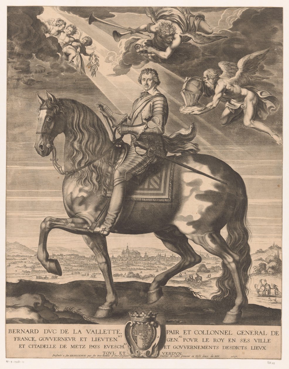 Reiterporträt von Bernard de Foix de la Valette, Herzog von Épernon von Michel Lasne