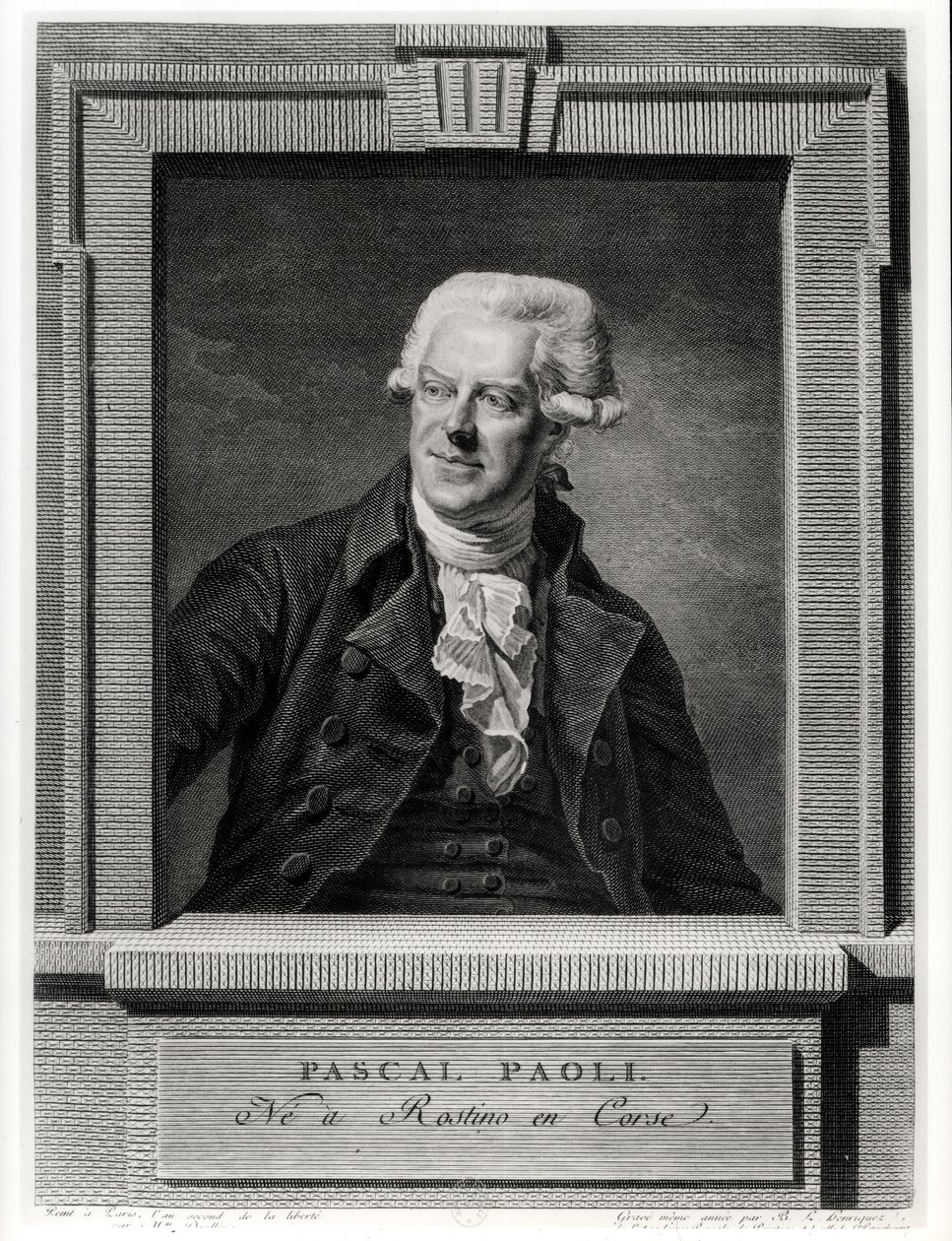 Porträt von Pascal Paoli, graviert von Benoit Louis Henriquez, 1793 von Michel Martin Drolling