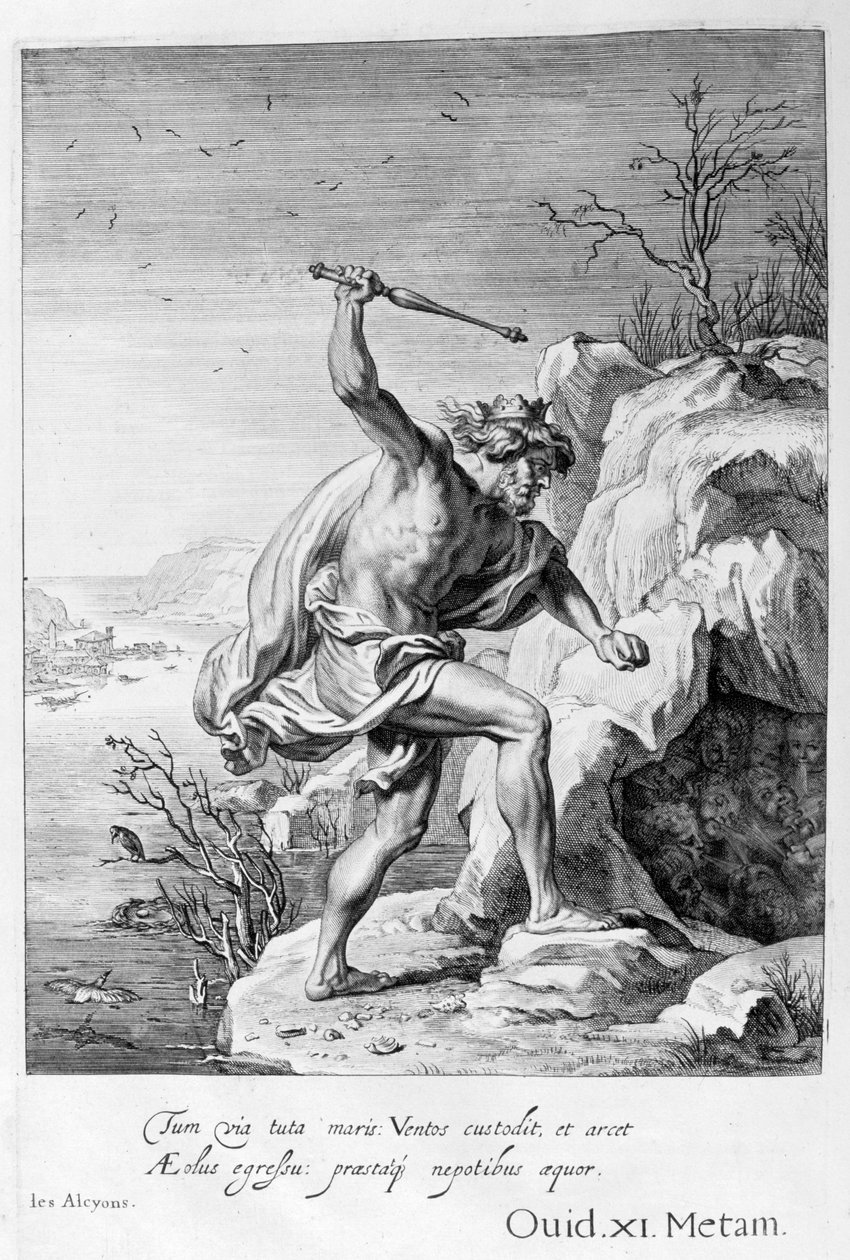 Alcyone und Ceyx verwandelt in Vögel, 1655 von Michel de Marolles