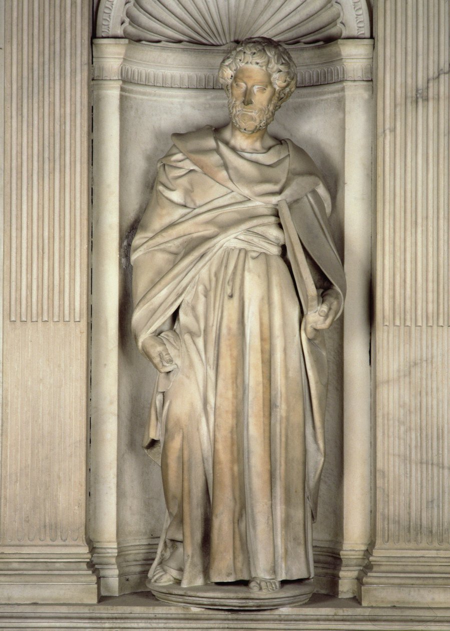 St. Peter, vom Piccolomini-Altar, 1501-4 (Marmor) von Michelangelo Buonarroti