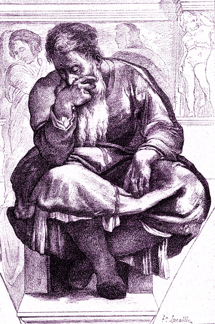 Jeremia, der weinende Prophet von Michelangelo (after) Buonarroti