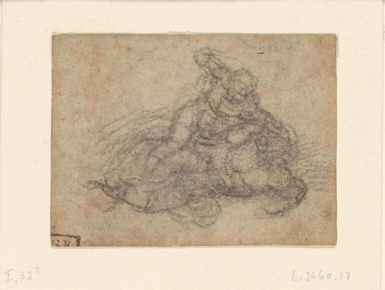 Michelangelo - David und Goliath. Verso Architekturstudien, ca. 1550-1556, I, 32c von Michelangelo