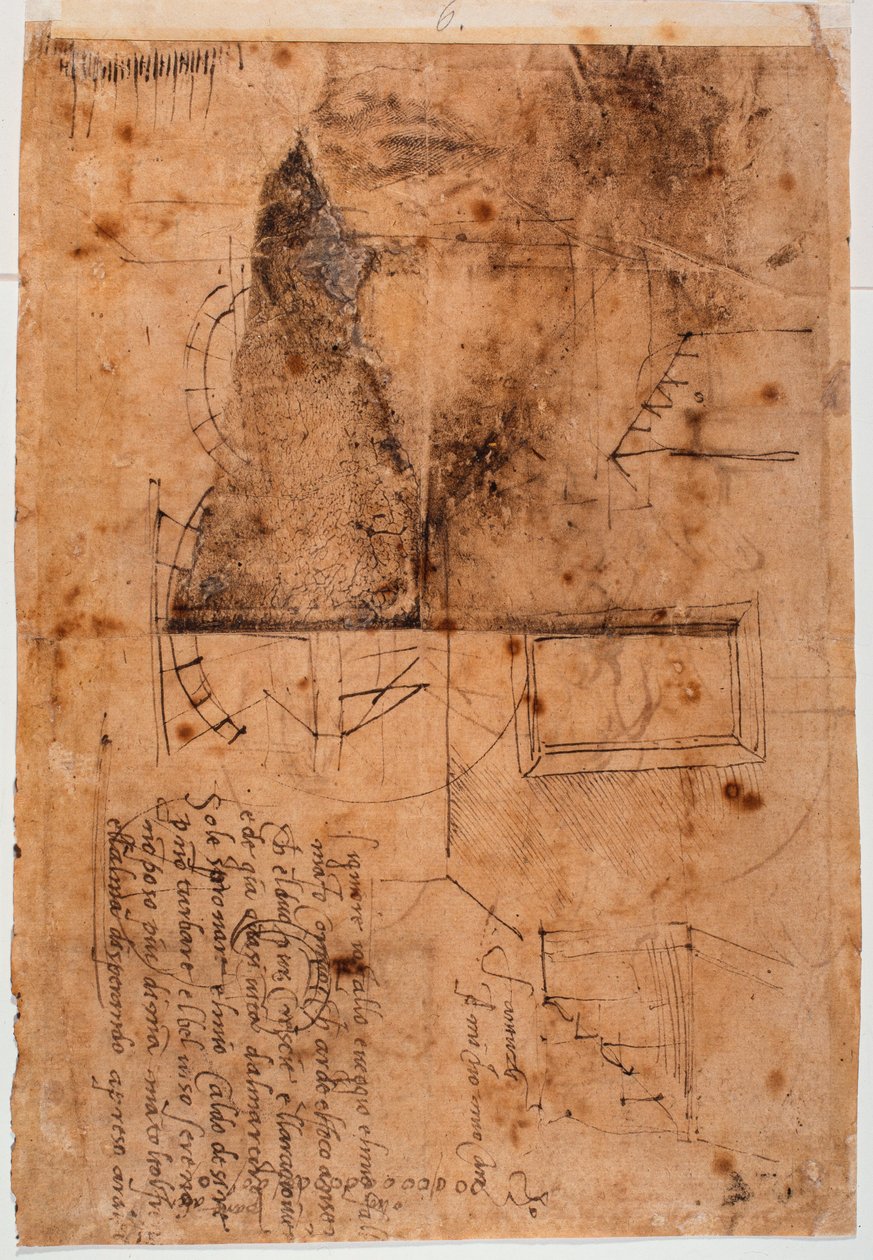 Autographische architektonische Studien und poetische Fragmente von Michelangelo Buonarroti