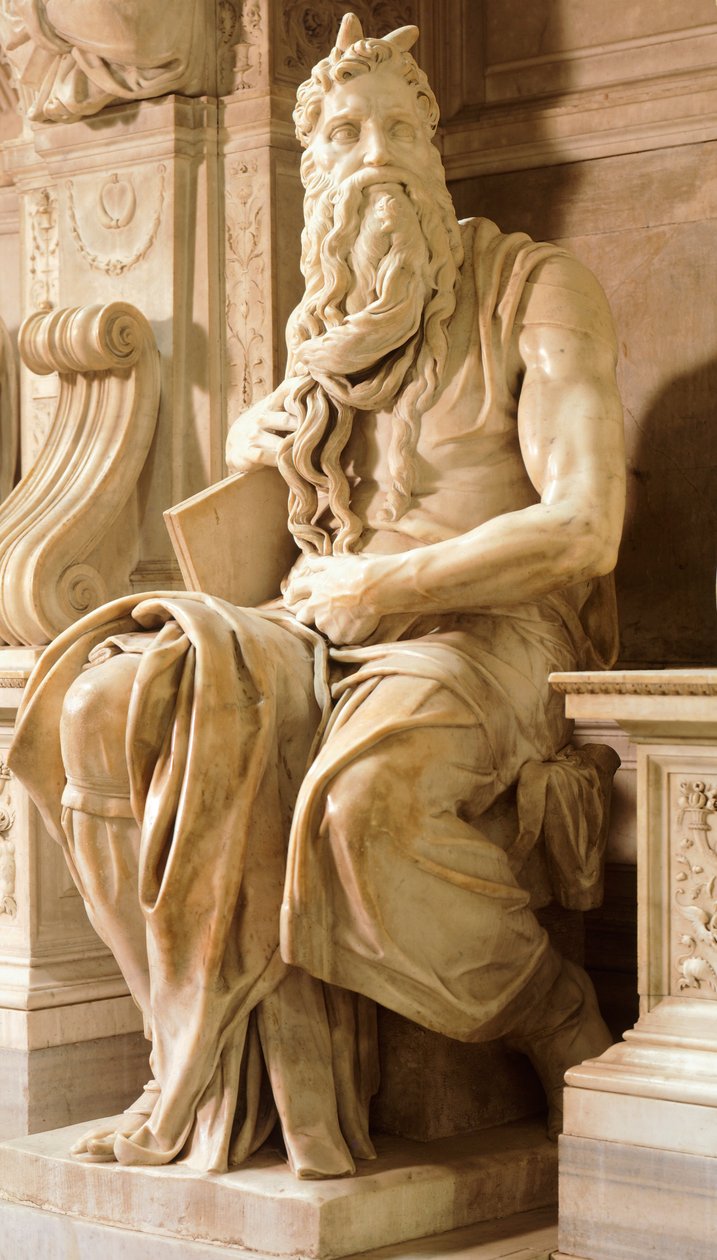 Moses (Detail) von Michelangelo Buonarroti