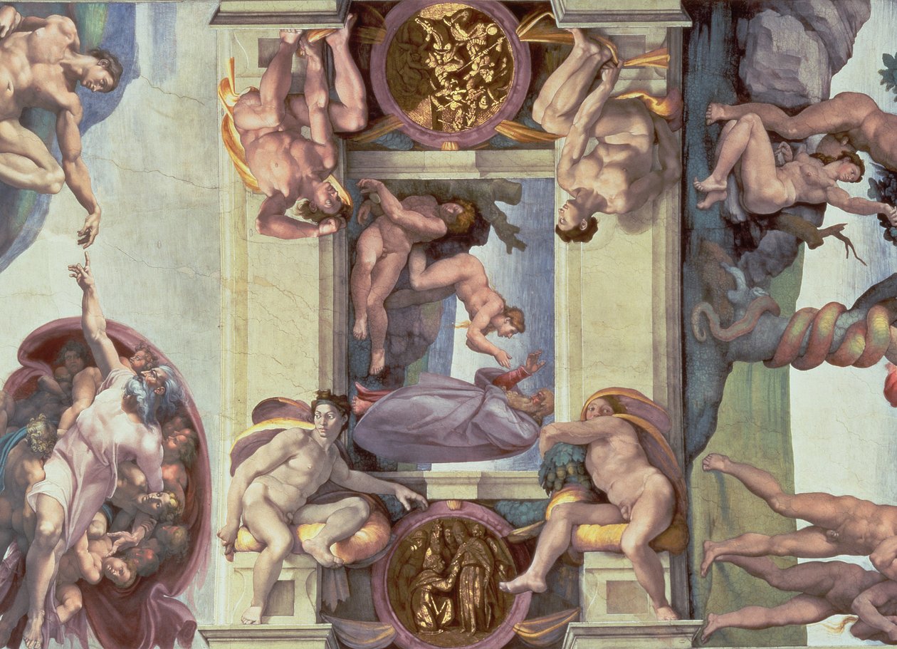 Sixtinische Kapelle Decke (1508-12): Die Erschaffung Evas von Michelangelo Buonarroti