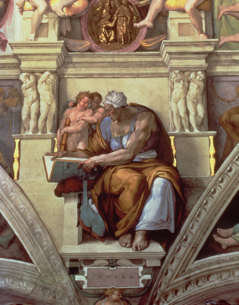 Sixtinische Kapelle Decke: Kumanaische Sibylle von Michelangelo Buonarroti