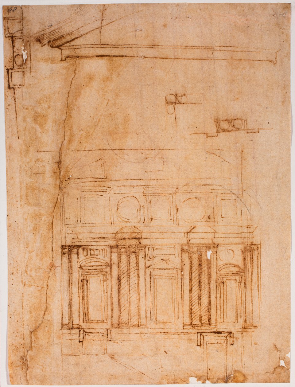 Wandprospekt für die Laurentianische Nische von Michelangelo Buonarroti