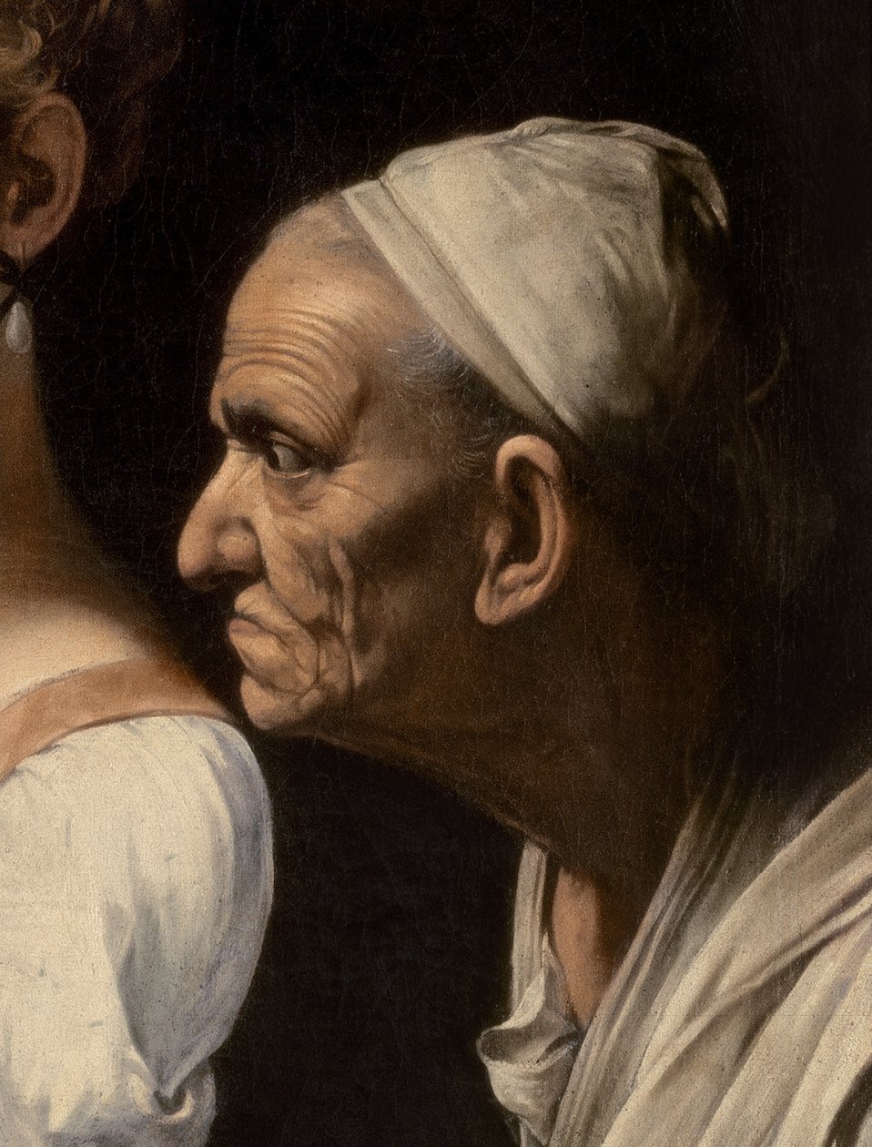 Detail (Diener) von Judith und Holofernes, 1599 von Michelangelo Merisi Caravaggio