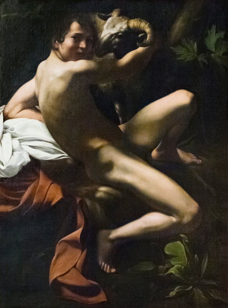 Johannes der Täufer, Jugend mit einem Widder von Michelangelo Merisi da Caravaggio