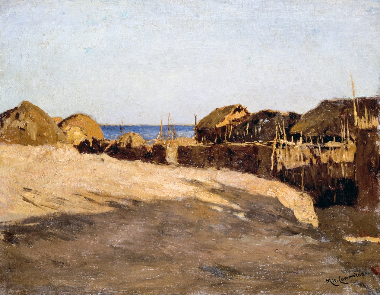 Eritreische Landschaft, von Michele Cammarano von Michele Cammarano