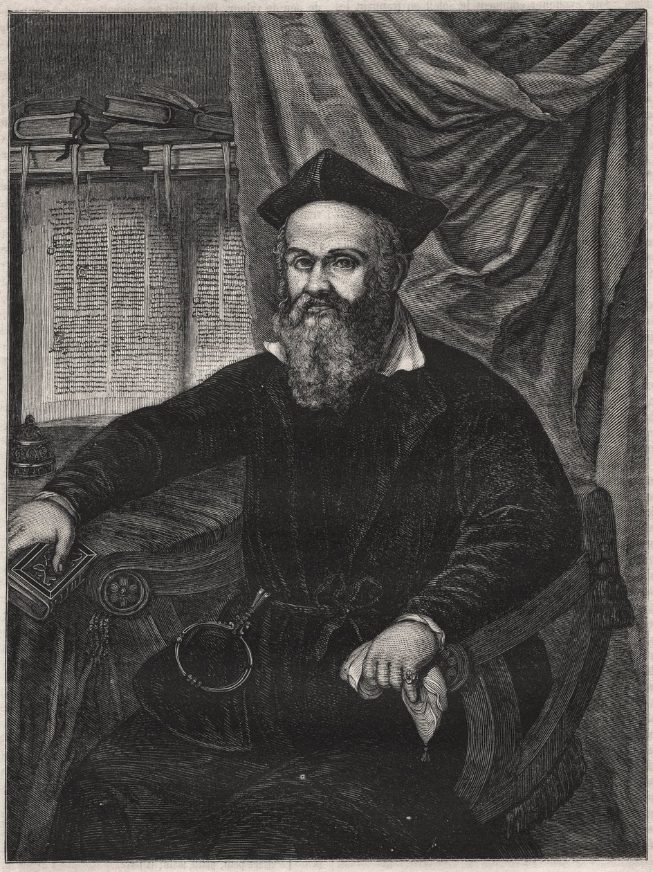 Porträt von Marco Antonio de Dominis (Markantun de Dominis) (1556-1624) dalmatinischer Geistlicher, Apostat und Wissenschaftler - Gravur von G J Delff nach Mierevelt von Michiel Jansz. van (after) Mierevelt