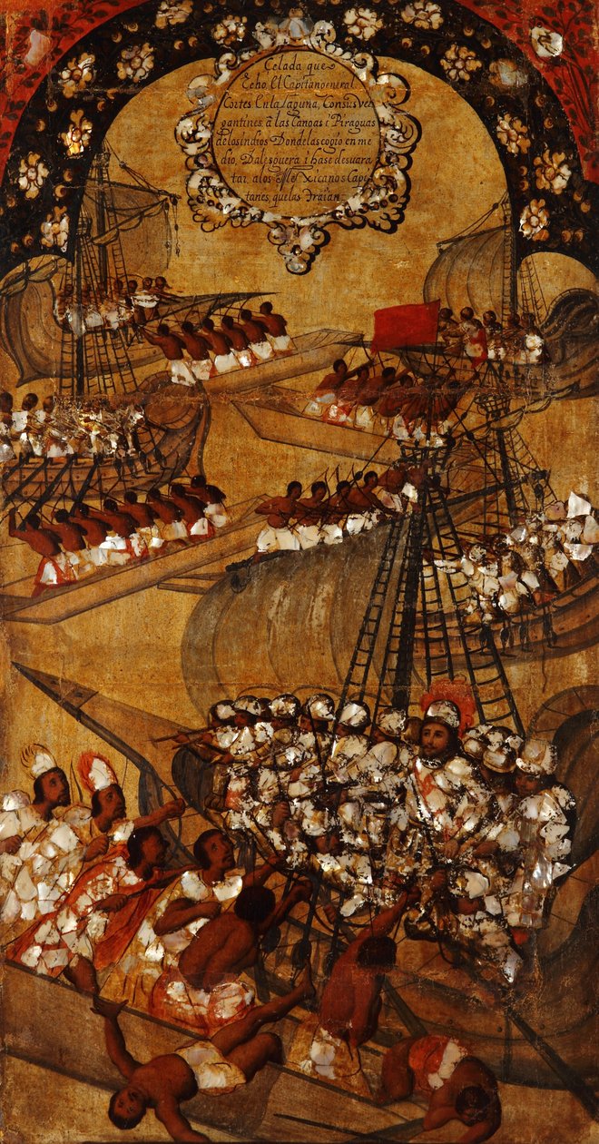 Die Eroberung von Mexiko. Tafel XXII von Miguel Gonzales