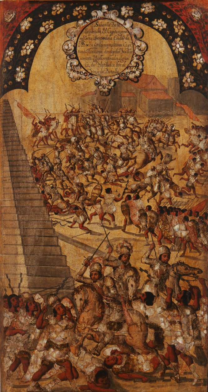 Die Eroberung Mexikos, Tafel XVI, ca. 1696-1715 von Miguel Gonzalez