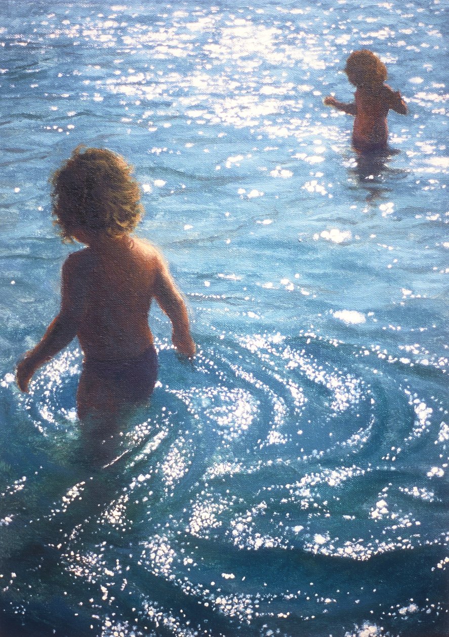 Zwillinge im Freibad von Mike Briscoe