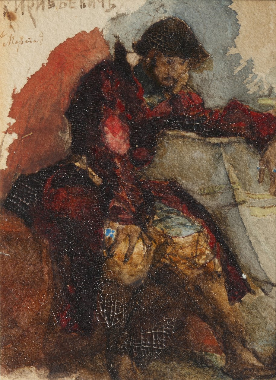 Illustration zum Gedicht Das Lied des Kaufmanns Kalaschnikow von M. Lermontow, 1880er Jahre von Mikhail Aleksandrovich Vrubel