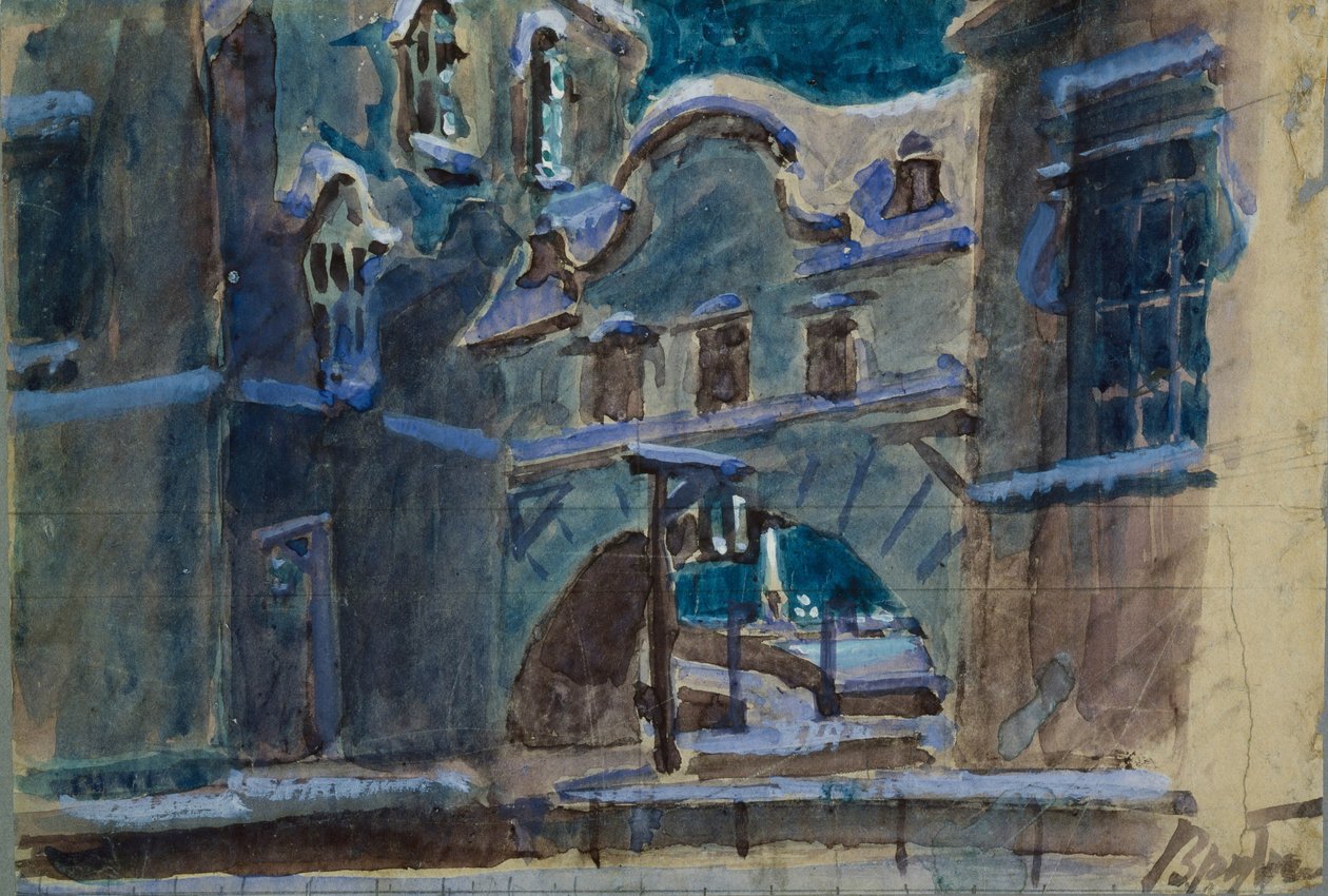 Bühnenbild für die Oper Pique Dame von P. Tschaikowski, 1901 von Mikhail Aleksandrovich Vrubel