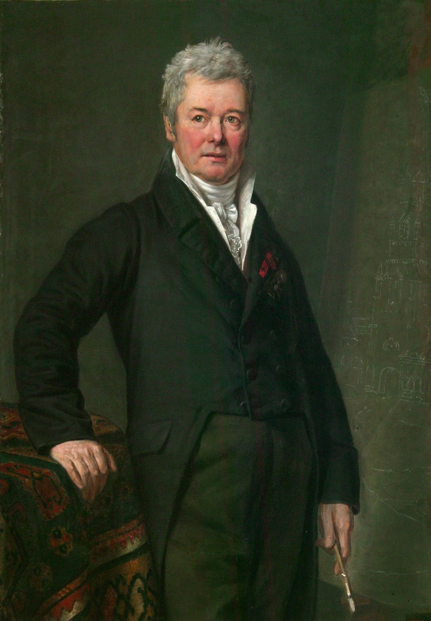Porträt des Künstlers Fyodor Alexeev von Mikhail Ivanovich Terebenev