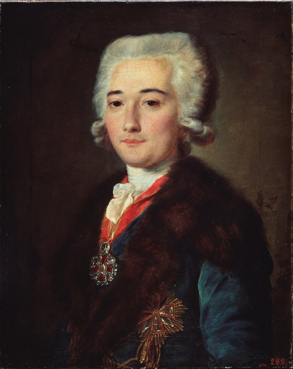 Porträt des Grafen Alexander Dmitriev Mamonov (1758-1803), Favorit von Katharina II. von Russland von Mikhail Shibanov