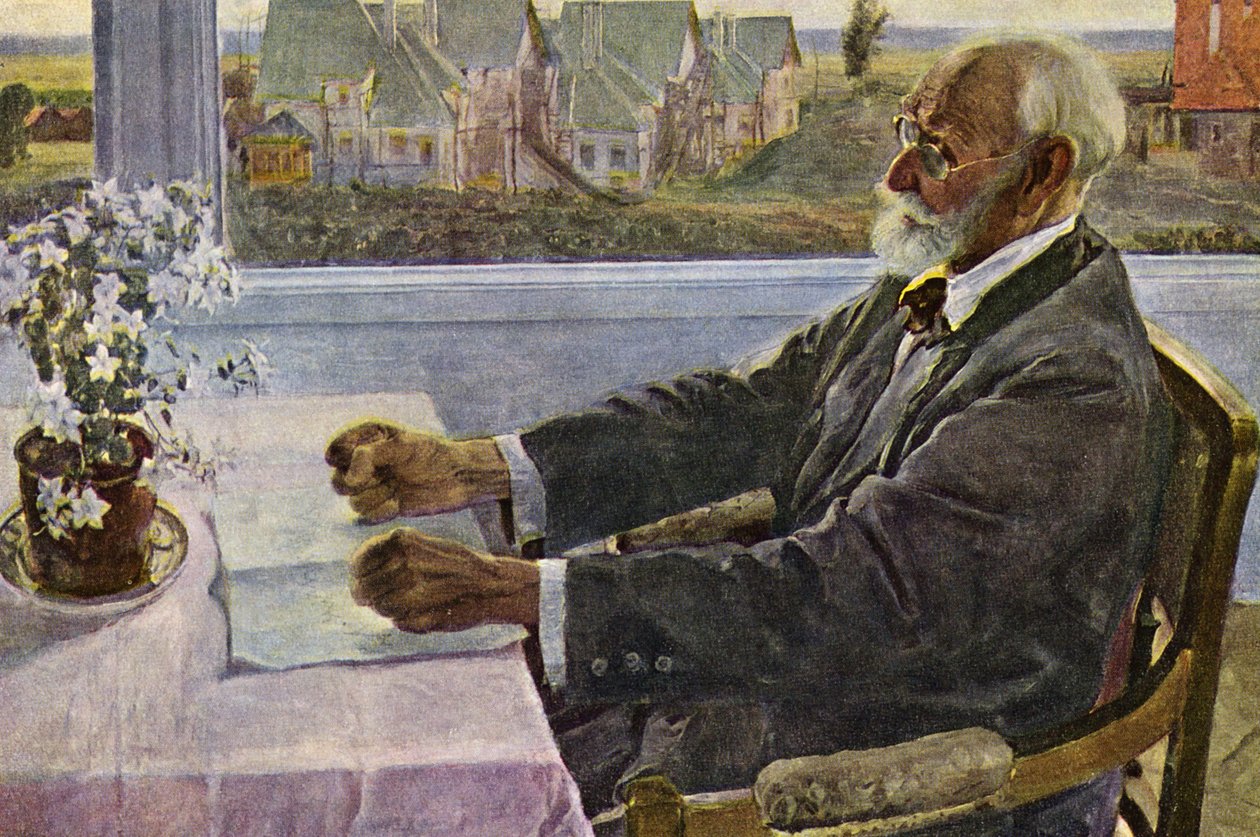 Porträt des Akademikers I.P. Pawlow von Mikhail Vasilievich Nesterov