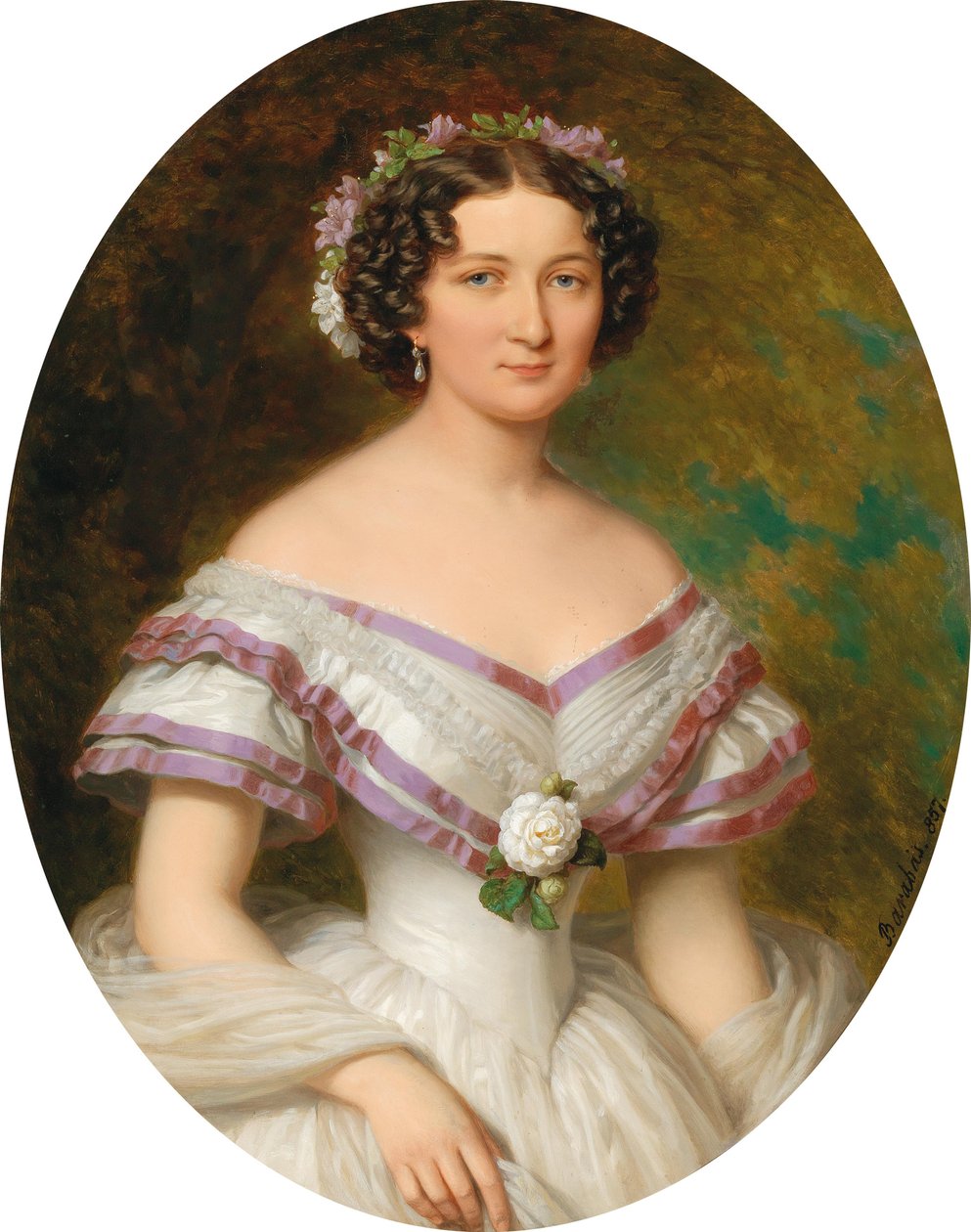 Porträt der Gräfin Maria Gabriella Josepha Anna Szápáry, geborene Atzél de Borosjenő von Miklós Barabás
