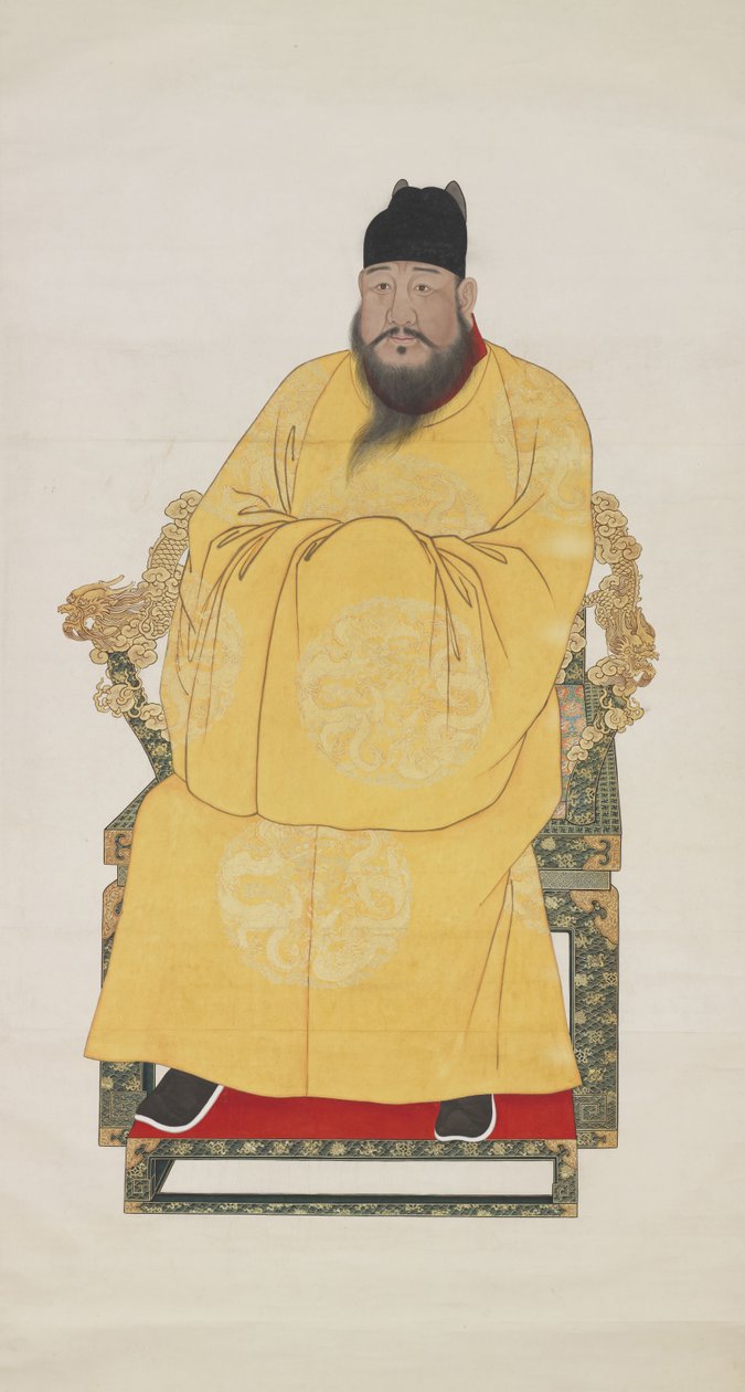 Porträt des Xuande-Kaisers (1399-1435), fünfter Kaiser der Ming-Dynastie von Ming Dynasty Chinese School