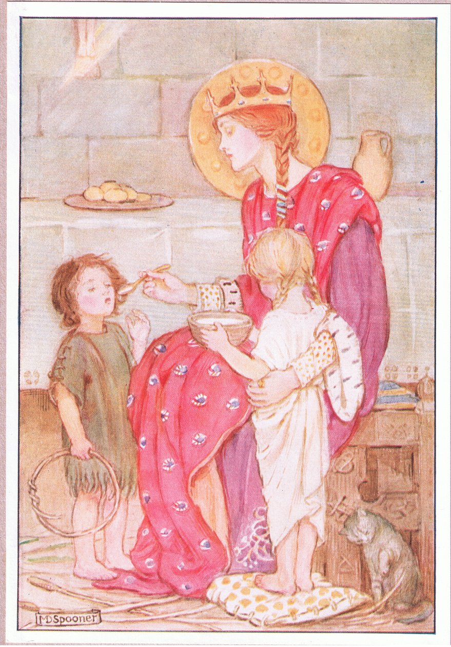 Einer nach dem anderen fütterte sie jedes kleine Waisenkind mit ihrem eigenen goldenen Löffel von Minnie Didbin Spooner