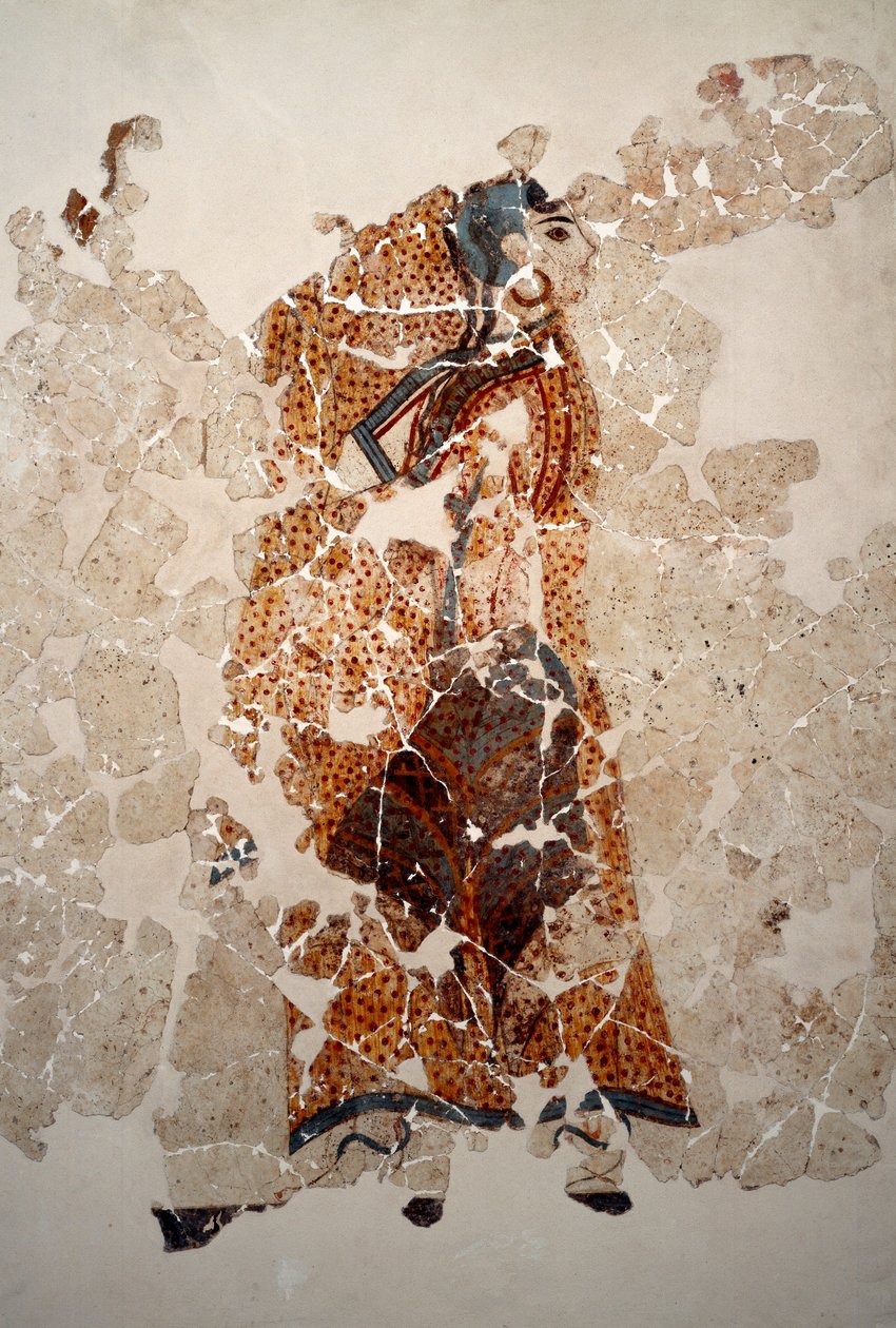 Minoische Zivilisation: Frauen im Gottesdienst (Detail) von Minoan