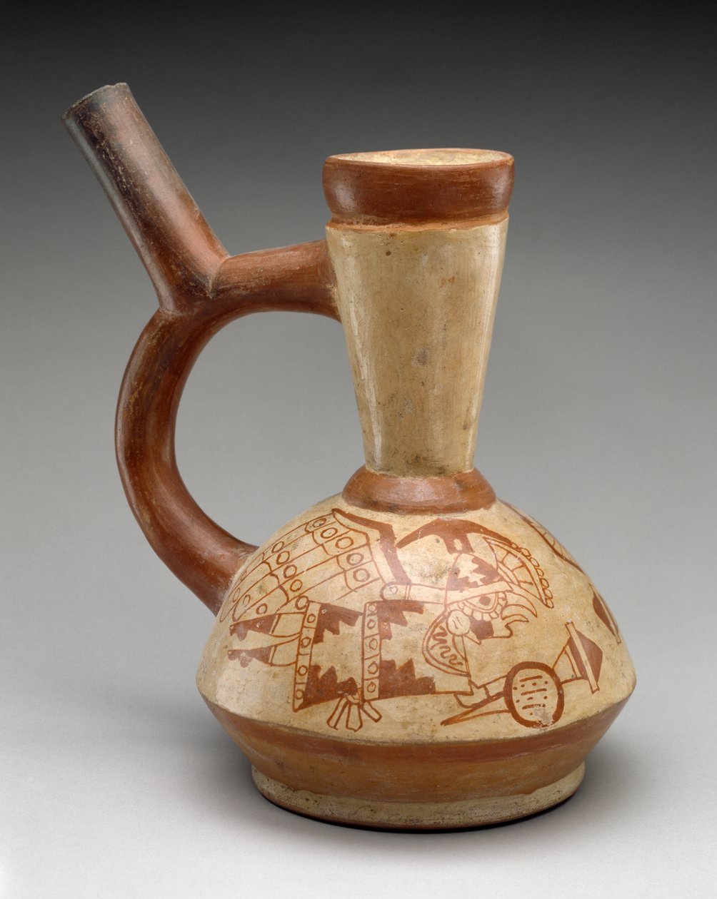 Krug mit zwei Eulenkämpfern, 400-600 von Moche