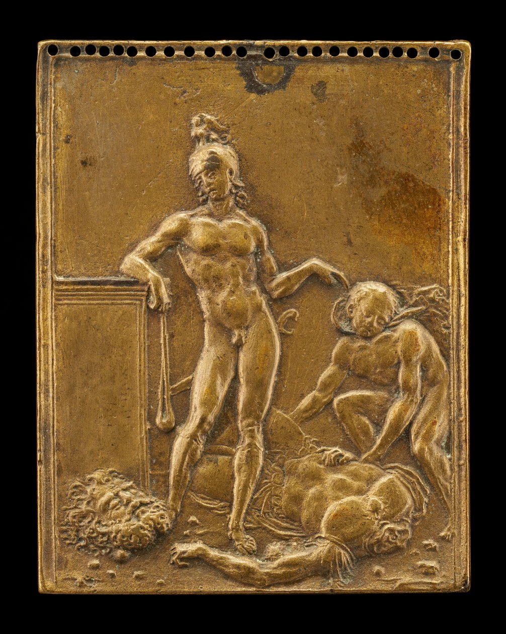 David triumphiert über Goliath, 1507 oder früher von Moderno