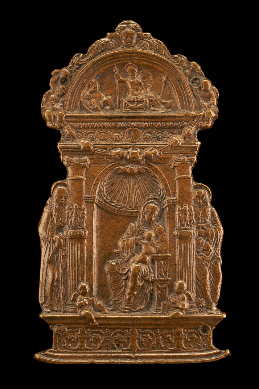 Madonna und Kind mit Heiligen, spätes 15. - frühes 16. Jahrhundert von Moderno