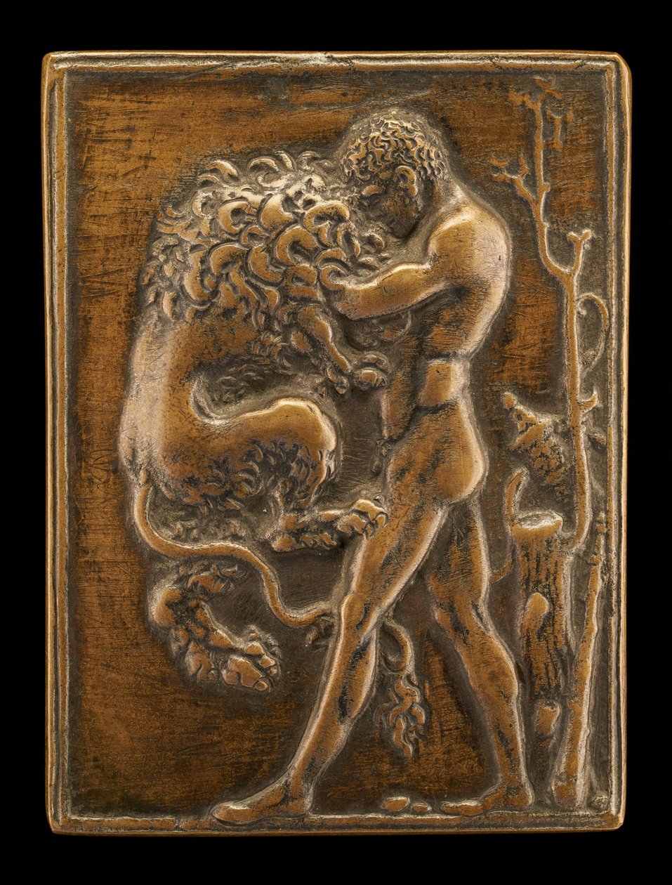 Stehender Herkules mit dem Nemeischen Löwen, ca. 1488-1489 von Moderno