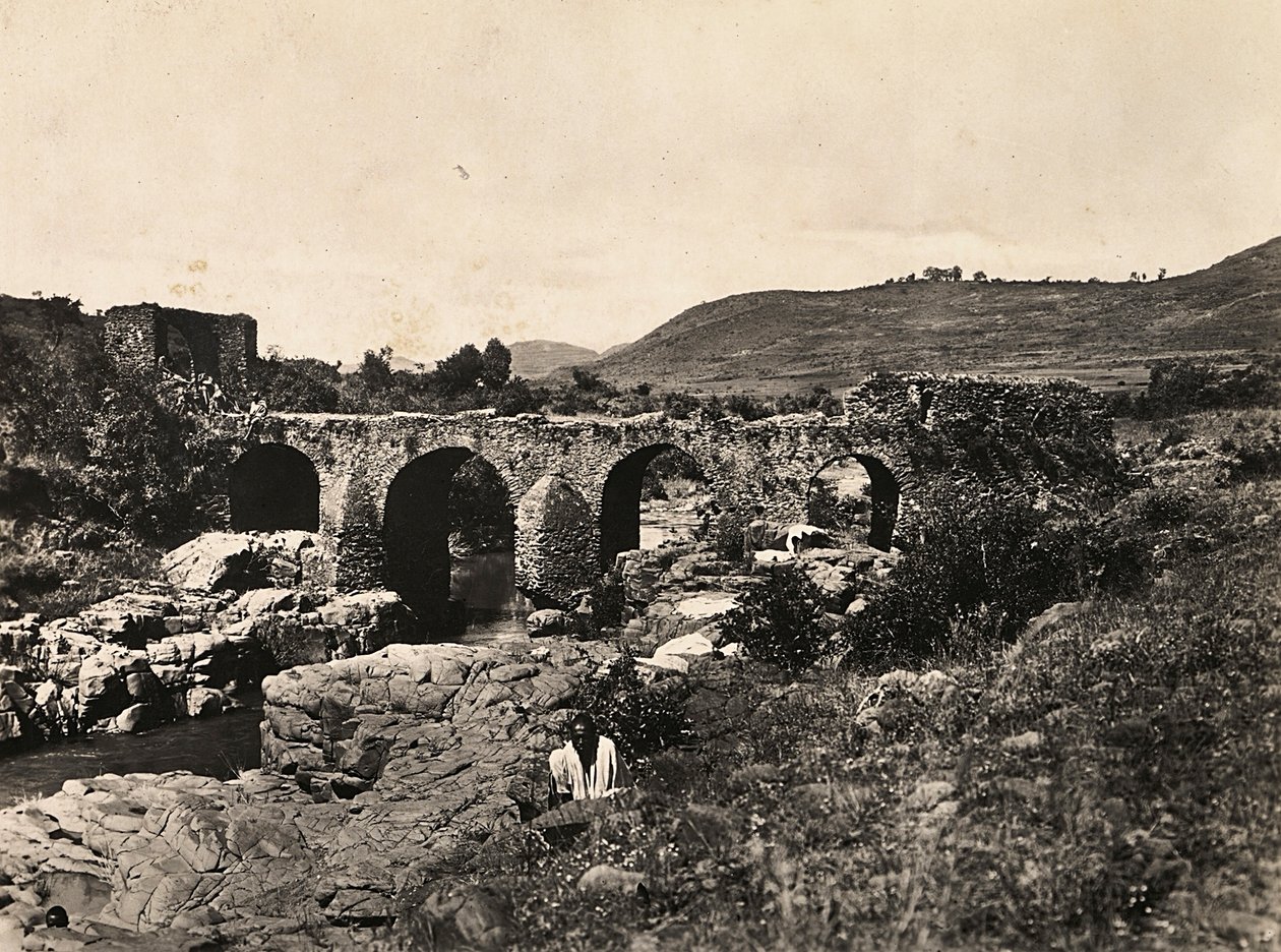 Portugiesische Brücke in Gondar, Äthiopien, 09/05/1936 von Modestino Baldinetti