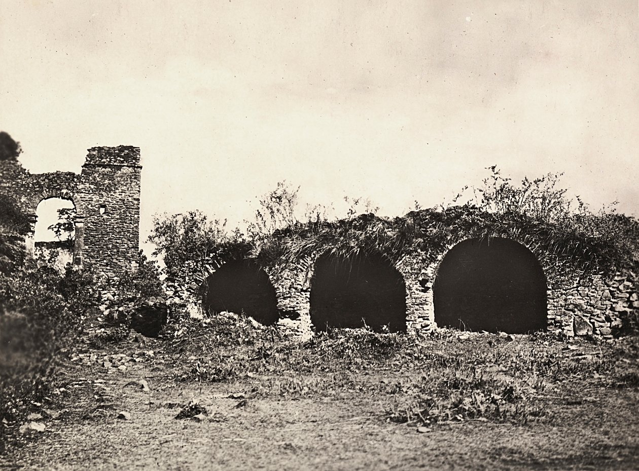 „Ein Imperium aufbauen“ im faschistischen Zeitalter: der Löwengraben im Schloss von König Fasiladas in Gondar, Äthiopien, 09/05/1936 von Modestino Baldinetti