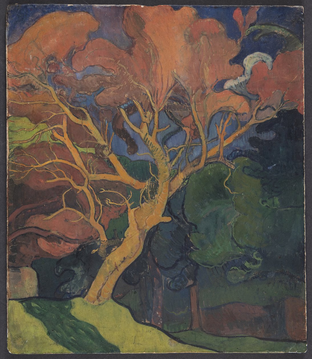 Wald mit krummem Baum von Mogens Ballin