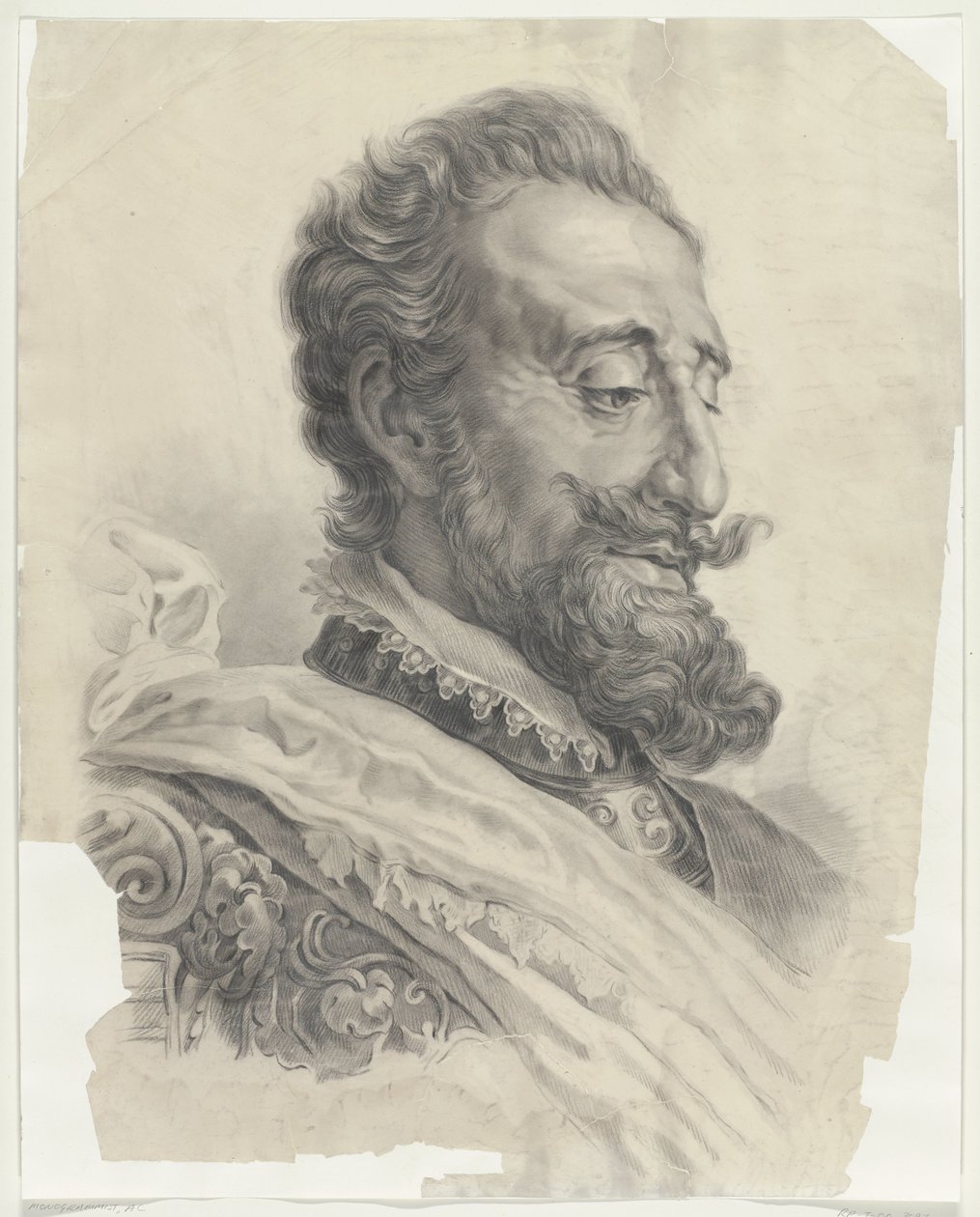 Männerkopf mit Bart, nach rechts (Bellegarde) von Monogrammist AC