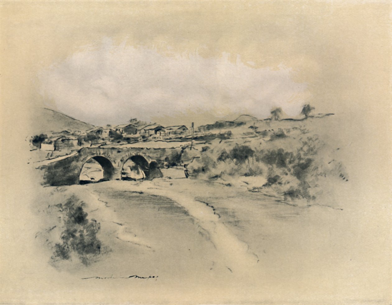 Ein mexikanisches Dorf, 1903 von Mortimer L Menpes