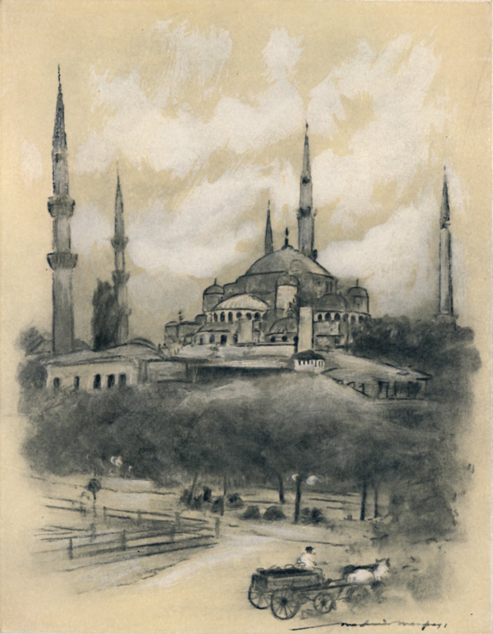 Moschee der Hagia Sophia, Konstantinopel, 1903 von Mortimer L Menpes