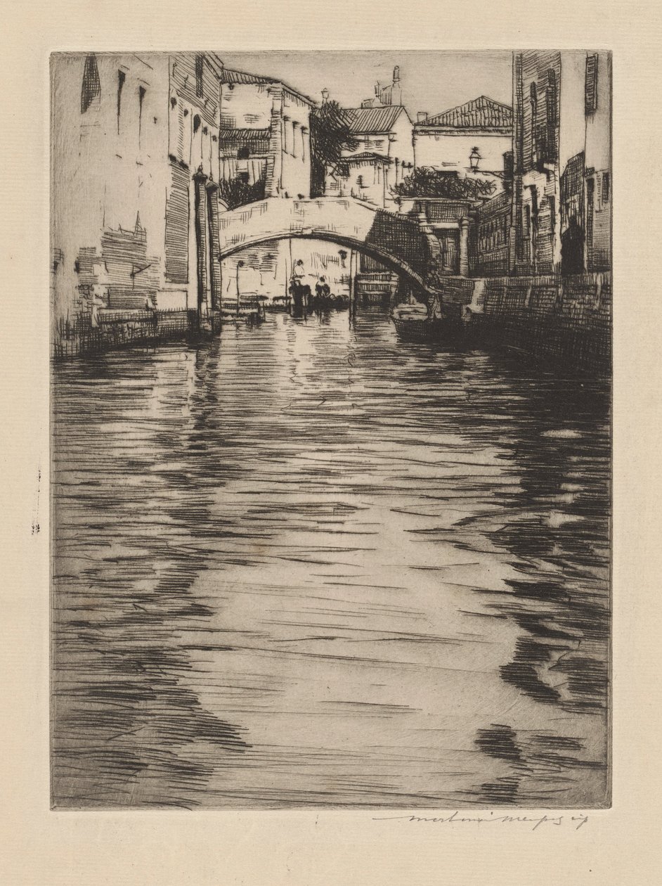 Reflexionen, Venedig (Brücke von Luciano, Canal Grande) von Mortimer Menpes