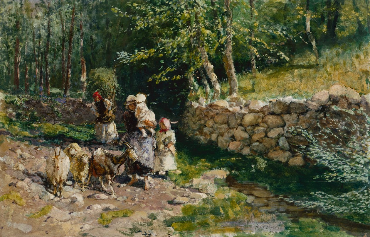 Rückkehr vom Markt von Mose Bianchi