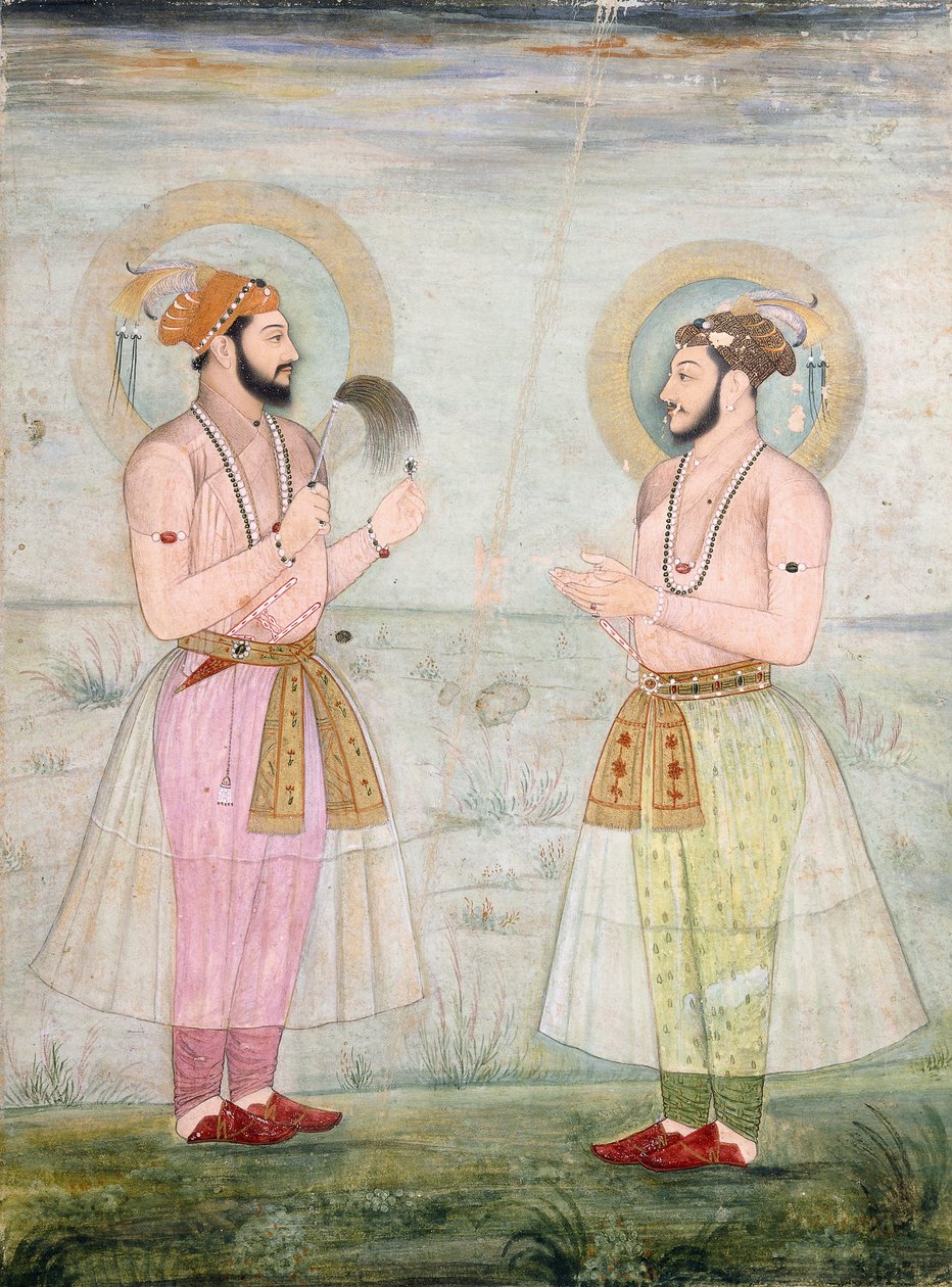 Porträts von Prinz Dara Shikoh und Prinz Sulaiman Shikoh Nimbate, ca. 1665 von Mughal School