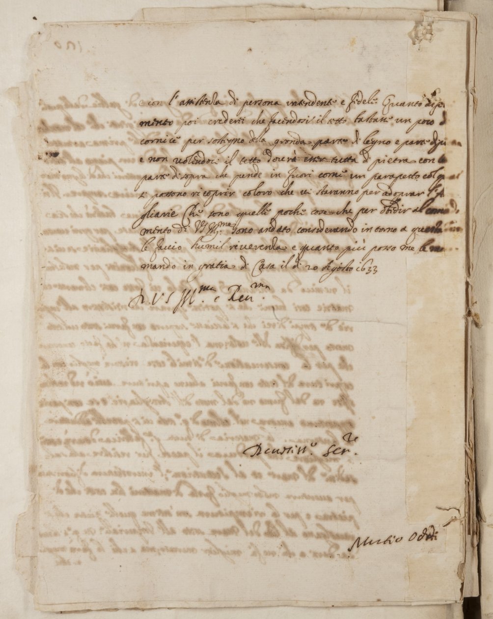 Portfolio von Zeichnungen von Mutio Oddi aus Urbino und anderen, p120, ca. 1635-40 von Muzio Oddi