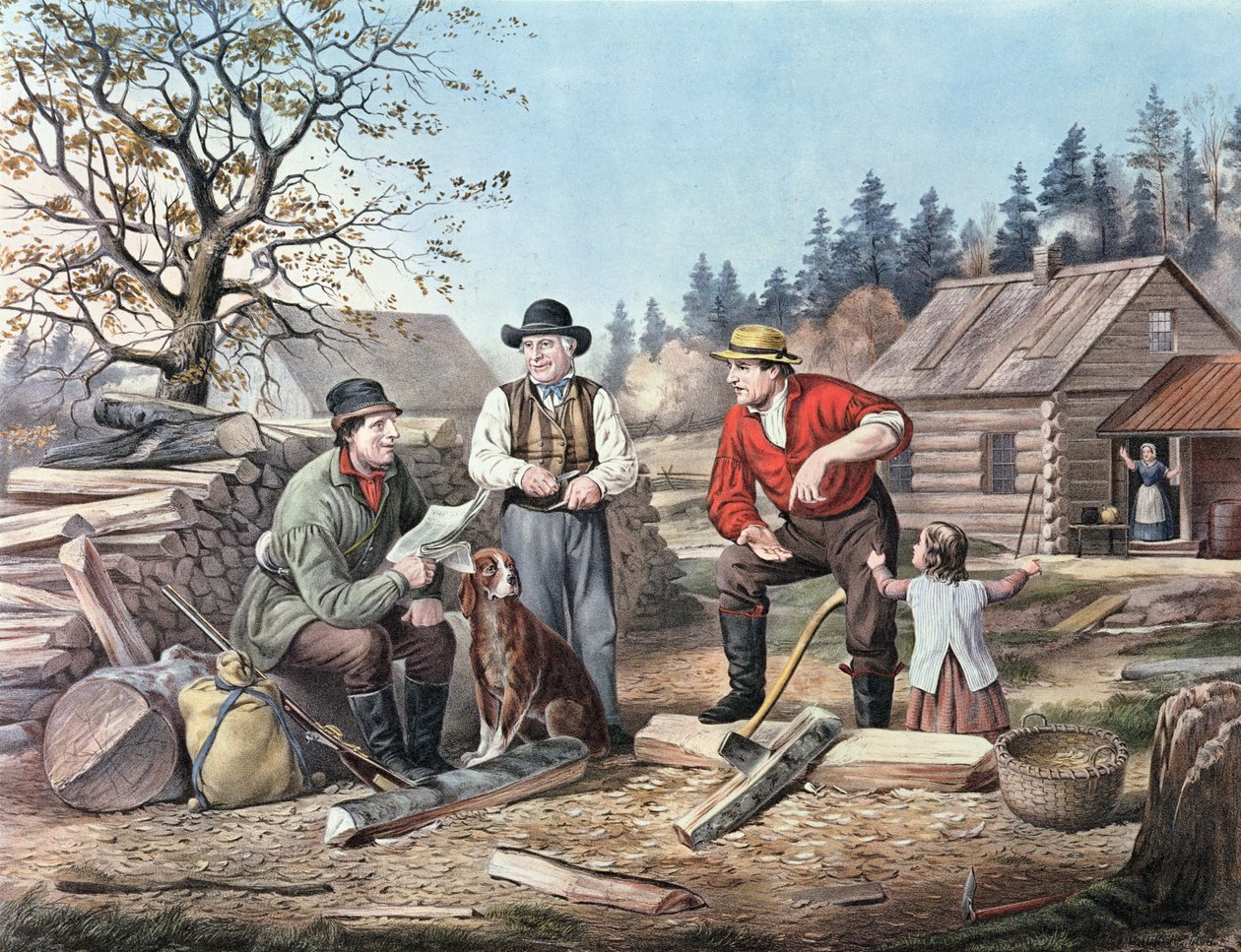 Diskussion über den Punkt - die neuesten Nachrichten, 1855 von N. and Ives, J.M. Currier