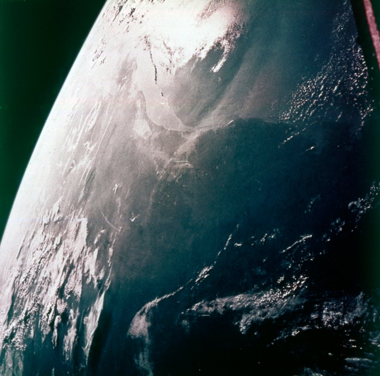 Erde aus dem Weltraum - die Golfküste, Houston und Galveston Bay, USA, um 1980er von NASA Images