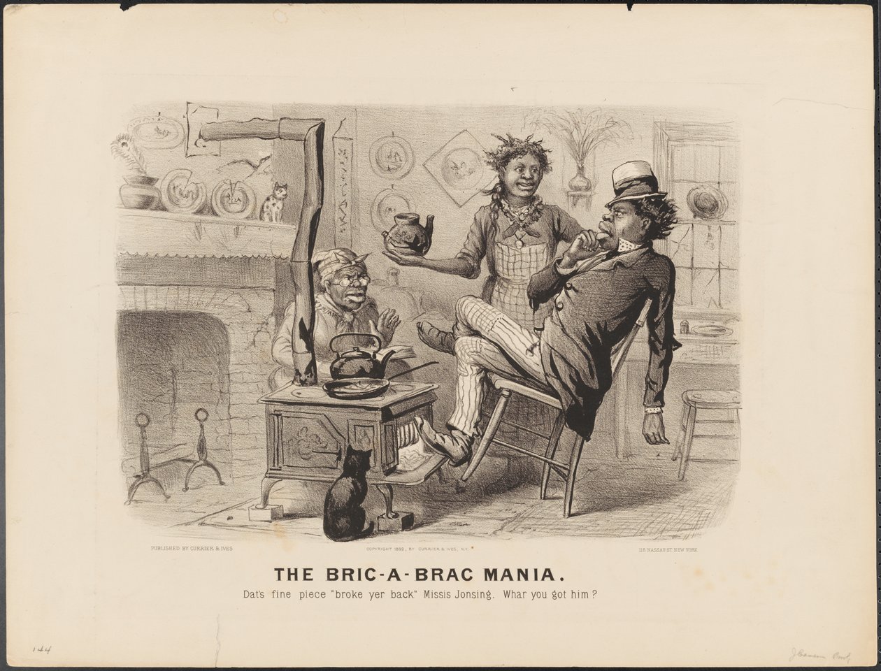 Die Bric-a-Brac-Manie von N. and Ives J.M. (1824-95) Currier